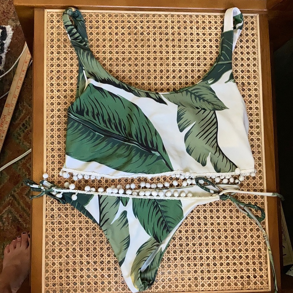 Beach Riot Palm Print Bikini M